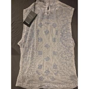 Rhude Bandana Blue/White Tank Size Large BNWT